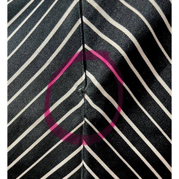 Vintage Y2k Alyn Paige Black Stripe Satin Babydoll Dress Coquette Old Money - Picture 11 of 11